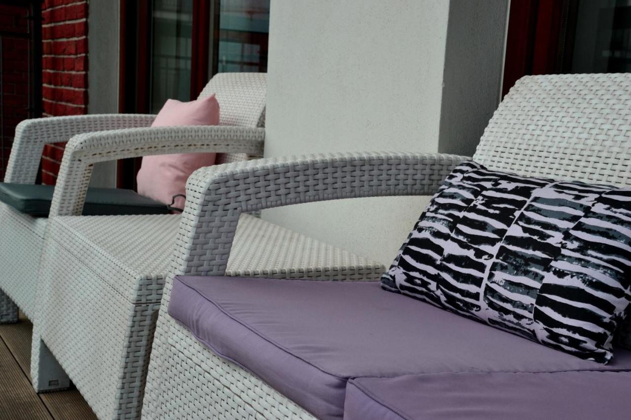Apartamenty Centrum Nad Motlawa Z Widokiem Na Patio Z Balkonem Gdaňsk Exteriér fotografie